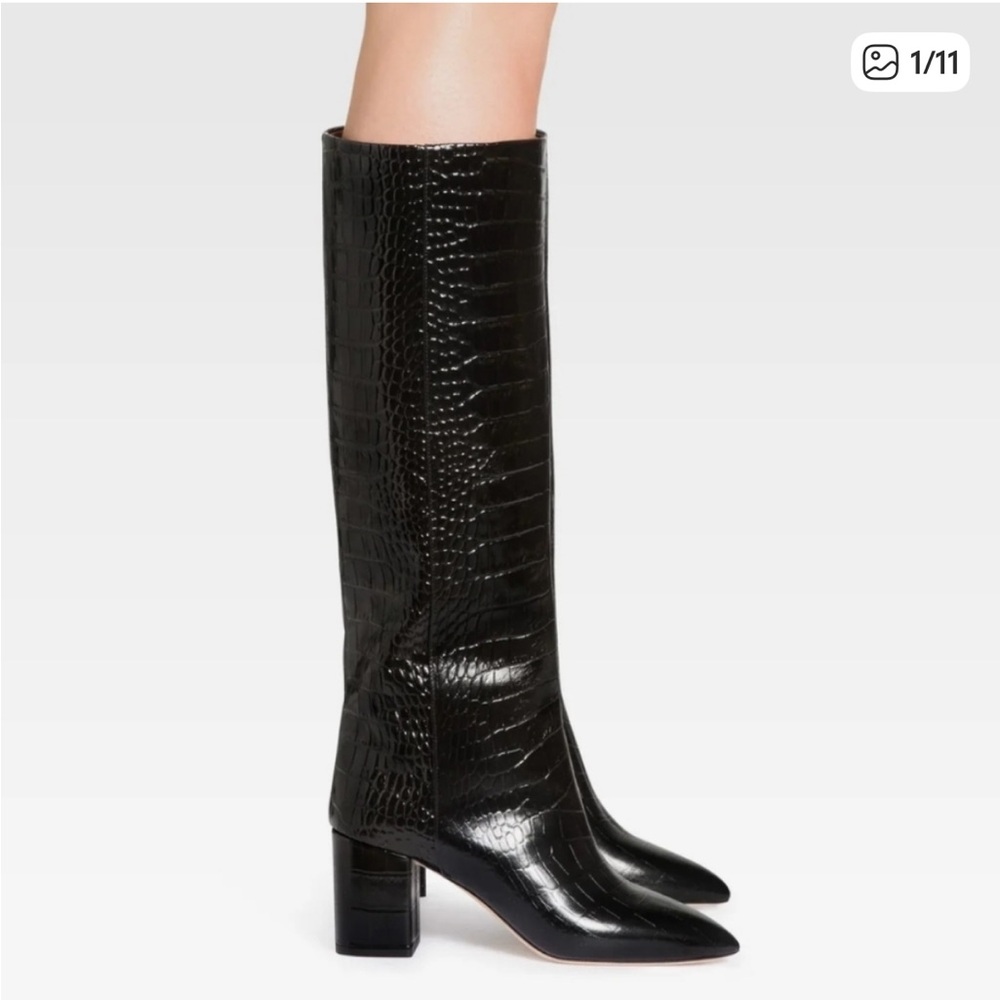 Paris Texas Black Anja Heeled Boots - Picture 2 of 8